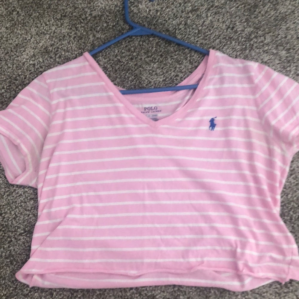 cropped ralph lauren tee